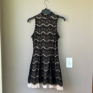 Black Lacey high neck Francesca‘s dress
